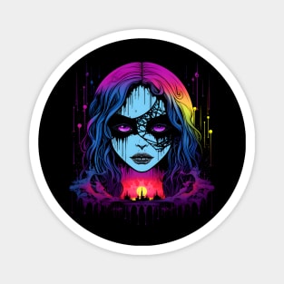 Cool Dark Goth Rave Design Magnet